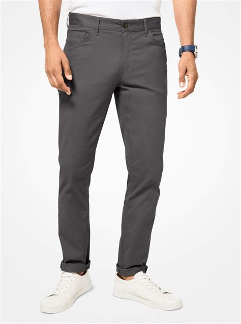 grey michael kors stretch cord park slim fit pant|Michael Kors Parker Stretch 5.